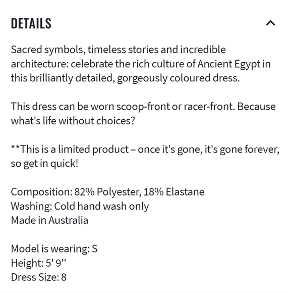 WALK LIKE AN EGYPTIAN REVERSIBLE SKATER DRESS - LIMITED - Picture 2 of 2